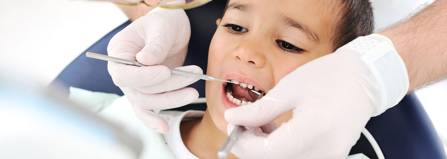 child at a dental checkup
