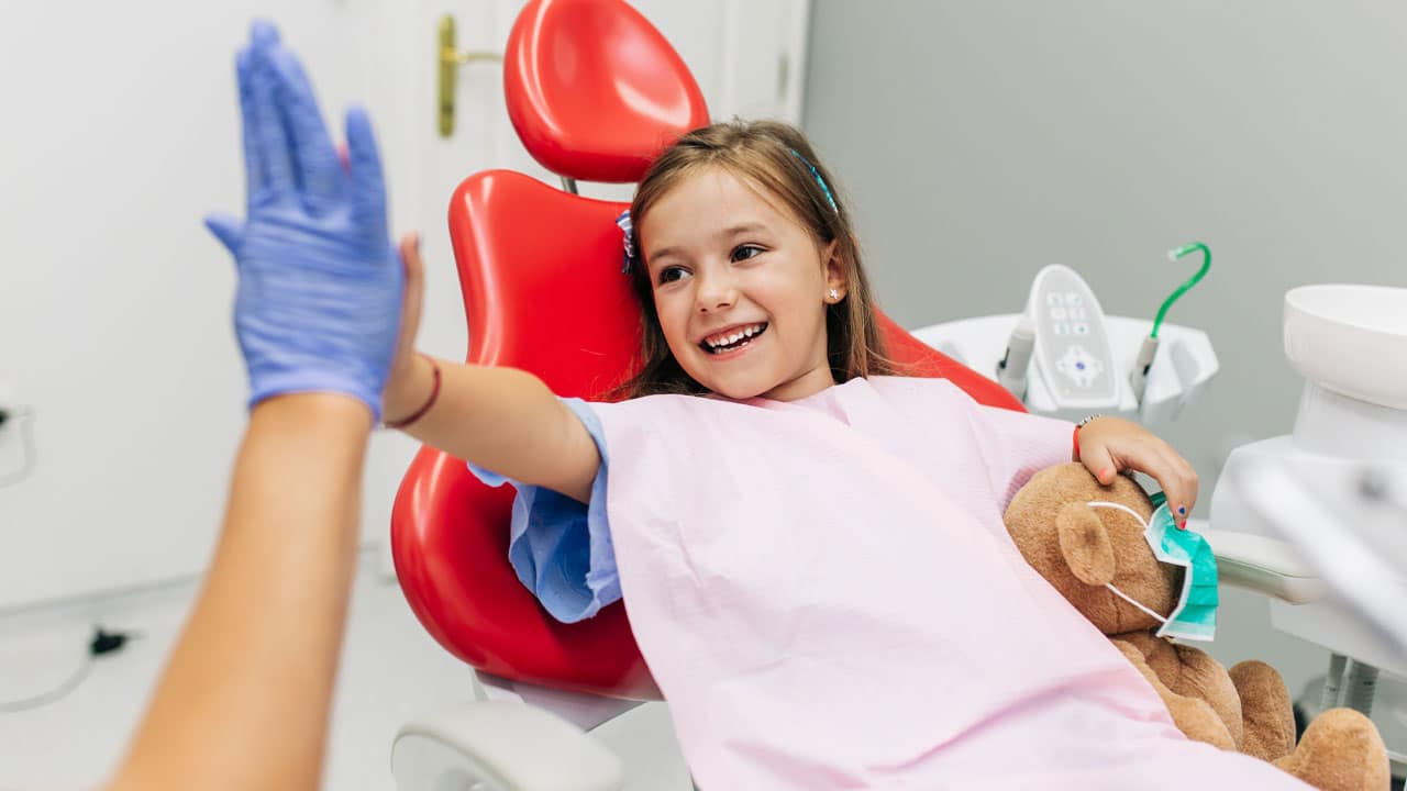 Young child at dentist